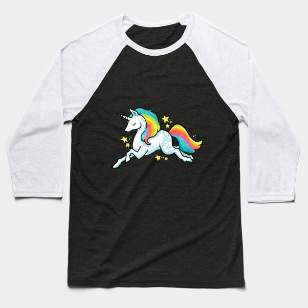 Unicorn Baseball T-Shirt by MichelleScribbles